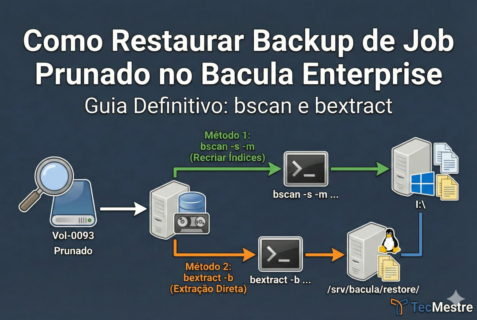 Restaurar Backup de Job Prunado no Bacula Enterprise